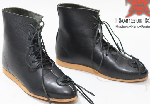 Viking osberg boots for buhurt combat leather