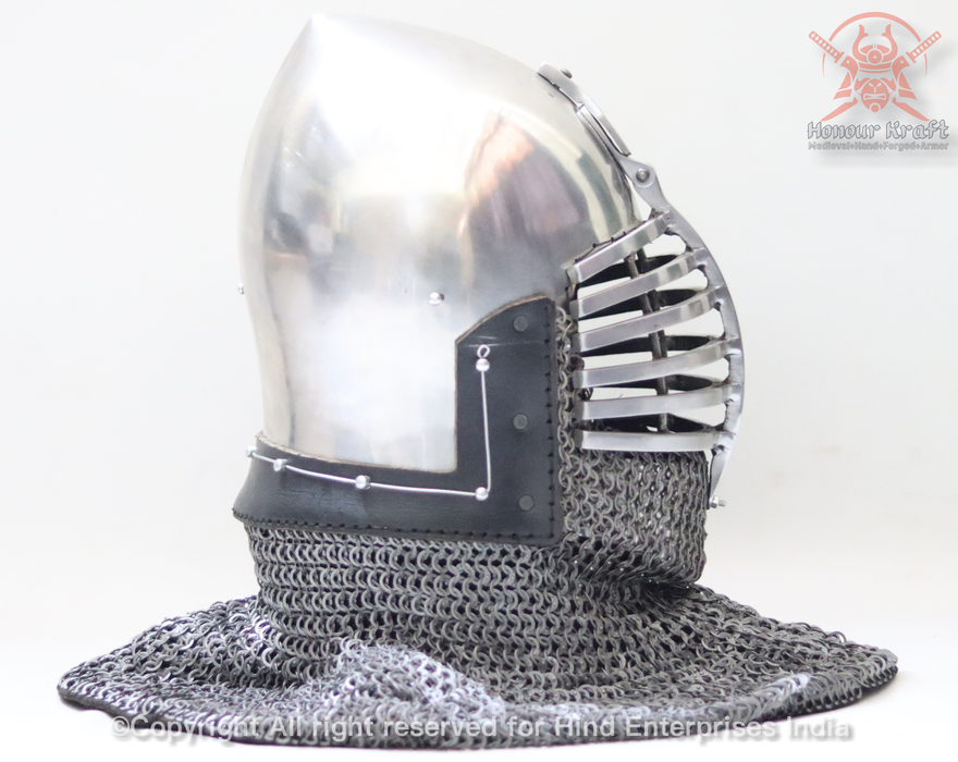 buhurt legal bascinet helmet for tournaments