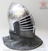 reinforced bascinet helmet for armored combat