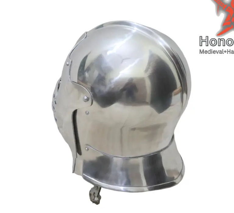 secure fit interlocking visor medieval helmet
professional buhurt helmet sallet design