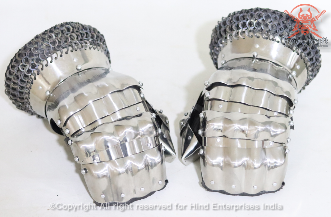 medieval steel khorasan mitten hand armor