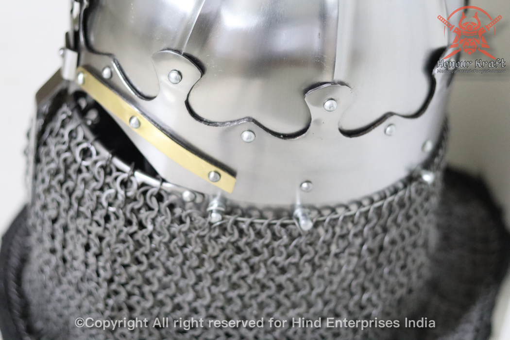 persian steel helmet for armored combat