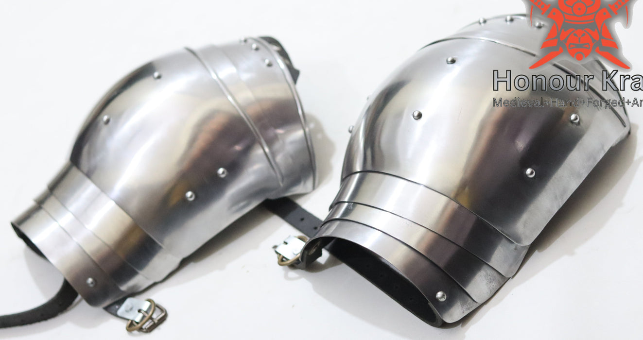 european mobility shoulder armor steel pauldrons