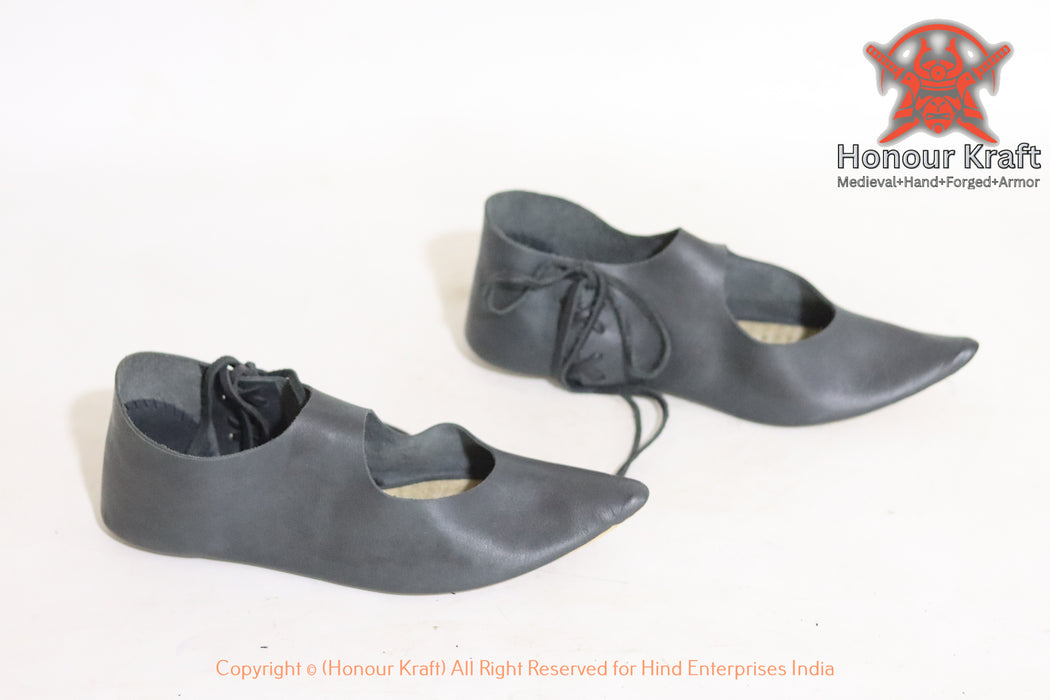 leather turn shoes for sca and larp combat