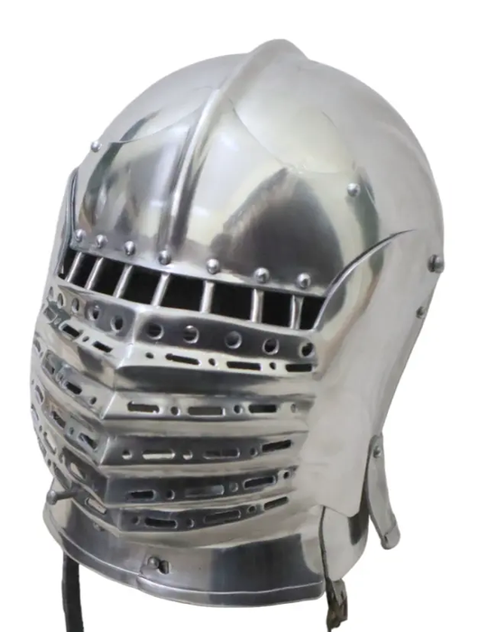sallet bascinet interlocking helmet for buhurt combat
HMB legal interlocking sallet steel helmet