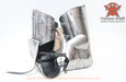 Historical medieval legs armor worn by 15th-century knights
