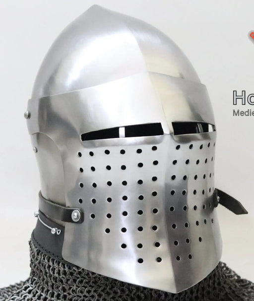 SCA and ACL armored combat spoleto bascinet helmet