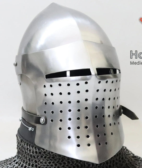 SCA and ACL armored combat spoleto bascinet helmet