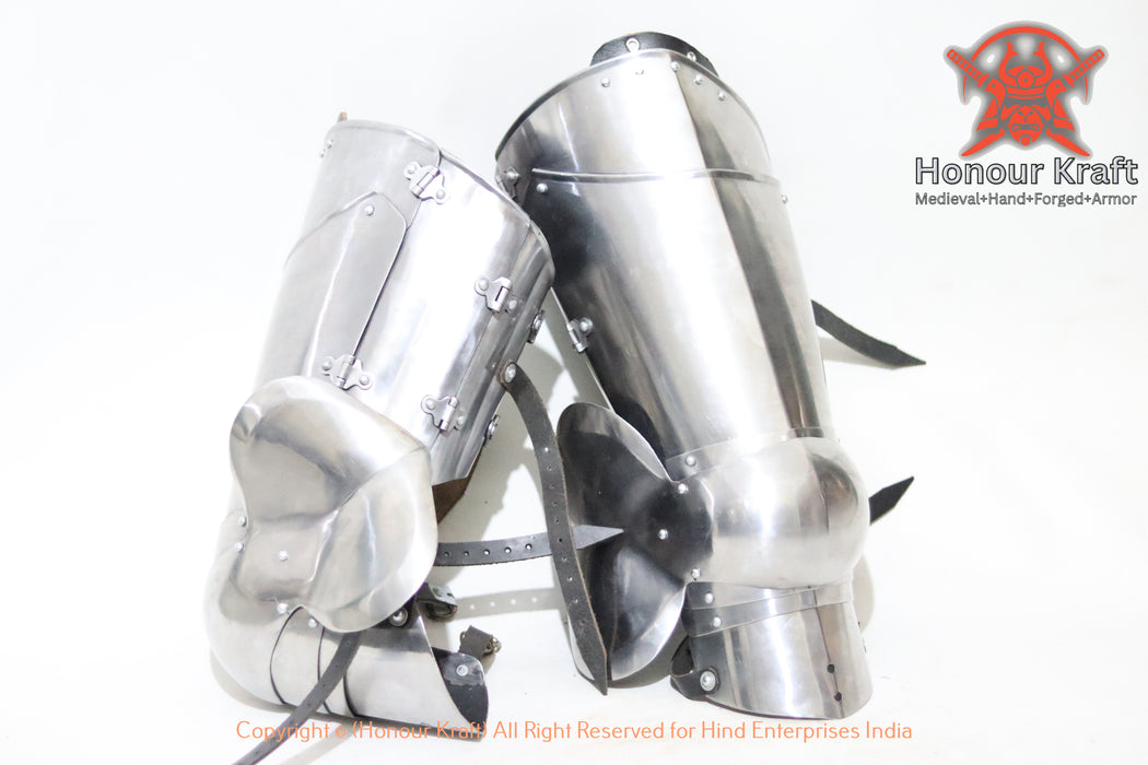 Titanium lightweight medieval leg harness for fighters