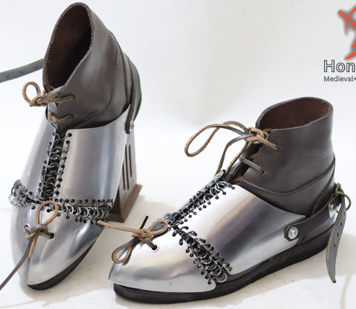 eastern steel sabaton boots for buhurt, medieval steel sabaton pair with boots