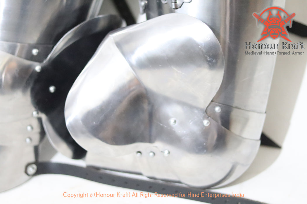 Stainless steel medieval leg protection for reenactment