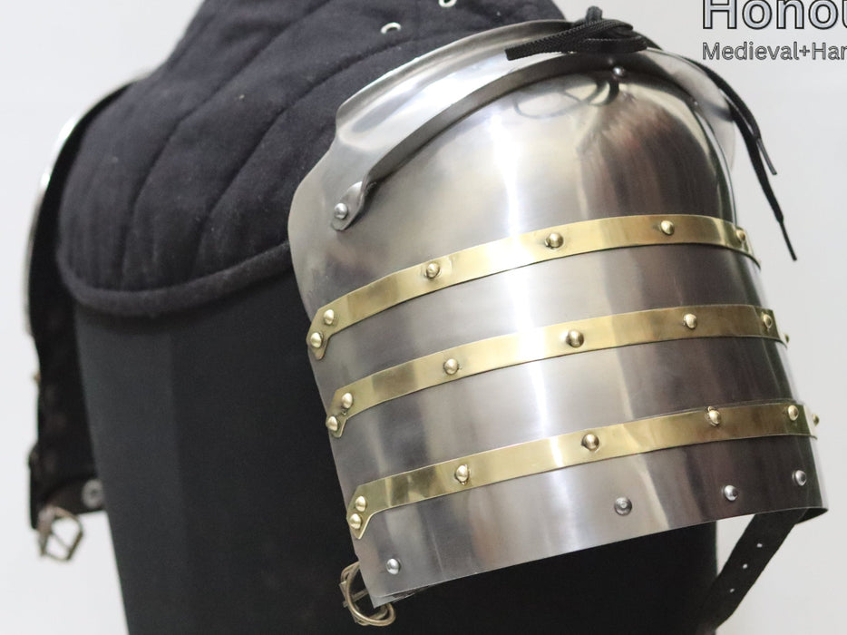 15th century Italian pauldron shoulder armor combat pair Honour Kraft