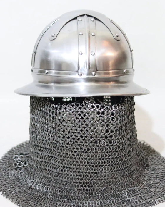 varangian helmet for buhurt full contact steel combat
HMB legal varangian style helmet for medieval fighting