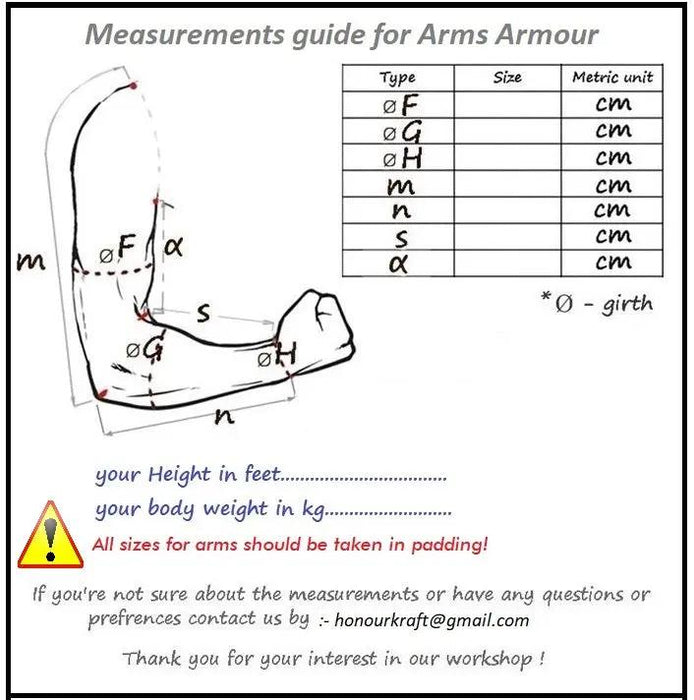 full contact hmb armor for arms and legs