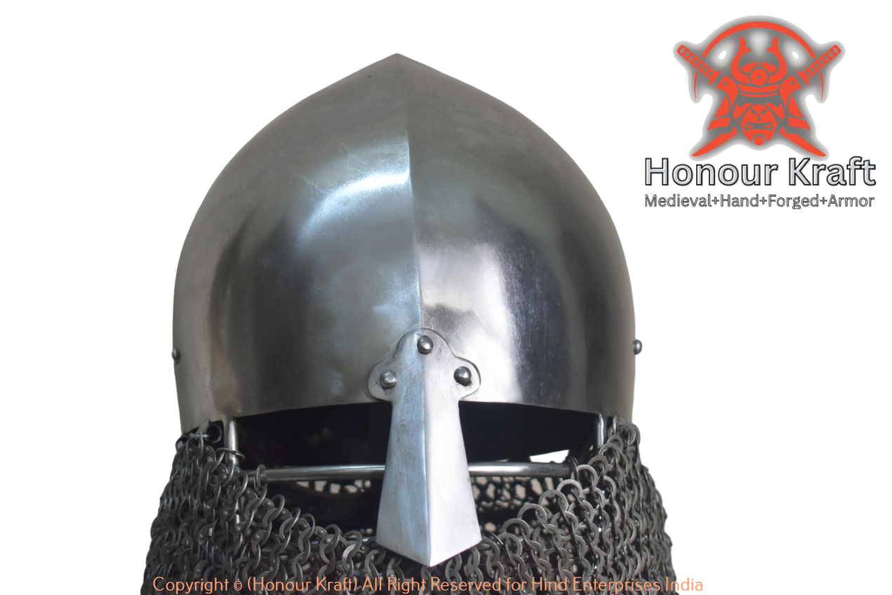Conical Nasal Helmet Armor Durable Protection for SCA Fighters
