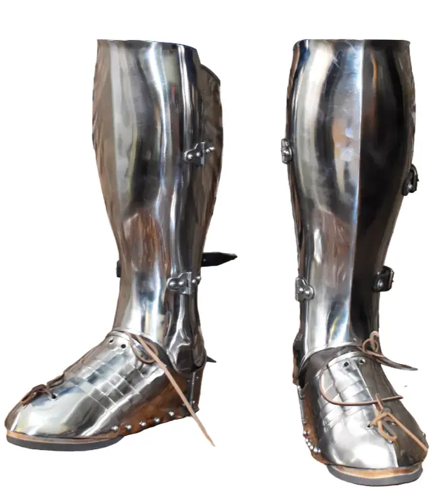 greave armor for buhurt leg armor pair for sca front greaves