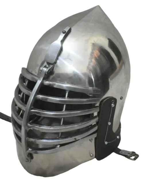 Wolf Ribs Bascinet Helmet for Buhurt Combat”
“Medieval Steel Armor Helmet for SCA Reenactment”
“HMB Wolf Ribs Helm with Face Protection”