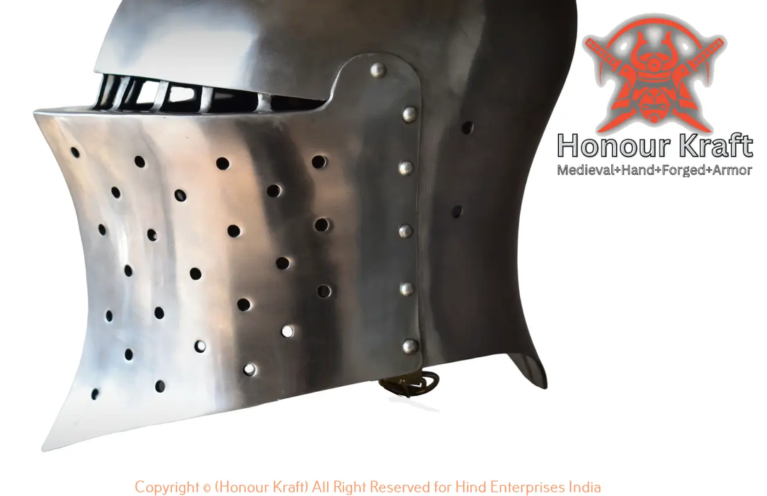 handcrafted samson medieval helmet for full contact

padded liner samson steel helmet for SCA combat