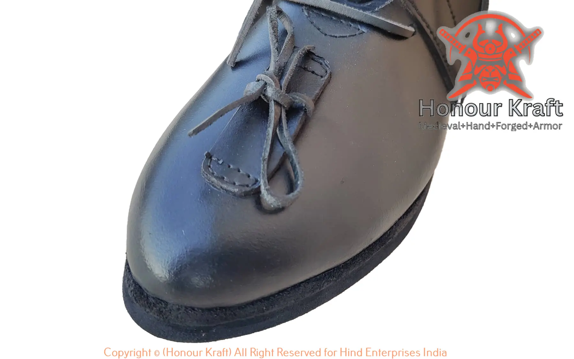 reinforced leather boots for medieval mma fighting