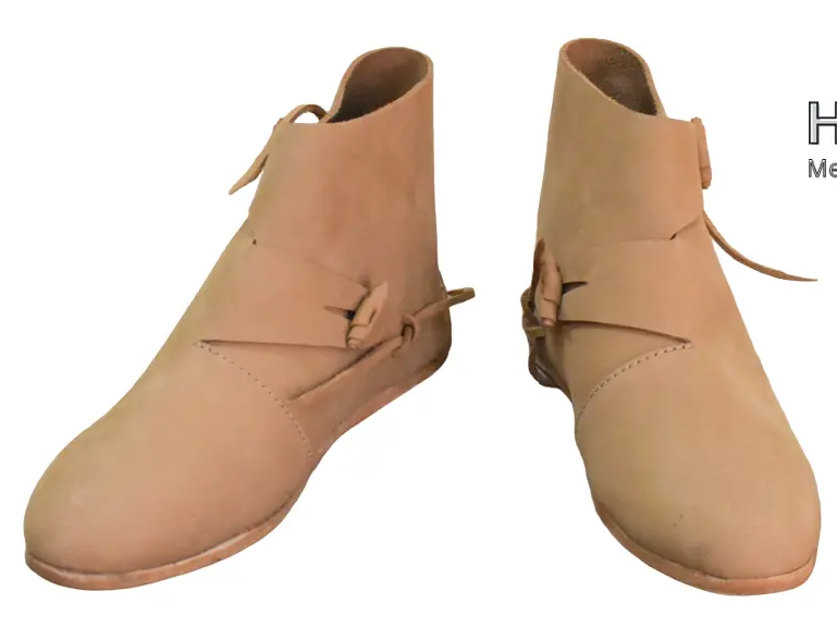 viking reenactment ankle boots leather