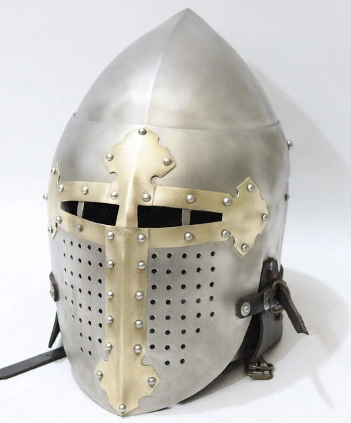 Stainless steel ROA Type-1 helmet SCA legal
Tempered steel ROA Type-1 helmet for full contact