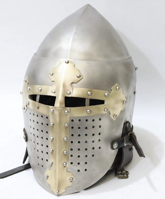 Stainless steel ROA Type-1 helmet SCA legal
Tempered steel ROA Type-1 helmet for full contact