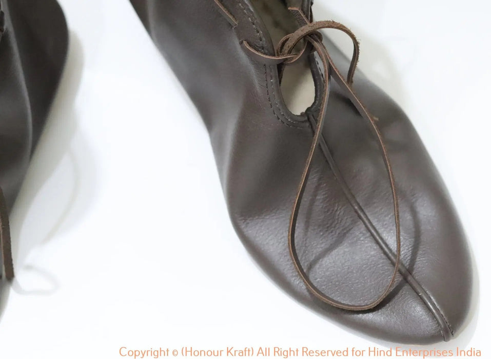 Leather Turn-Sewn Viking Shoes / Haithabu Style Historical Footwear – Honour Kraft Honour Kraft