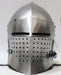 Historical spoleto bascinet helmet made from combat grade steel