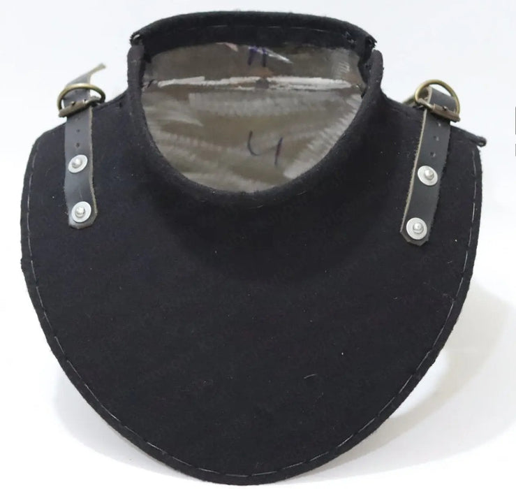 Heavy steel neck gorget armor for hmb and acl fighting
