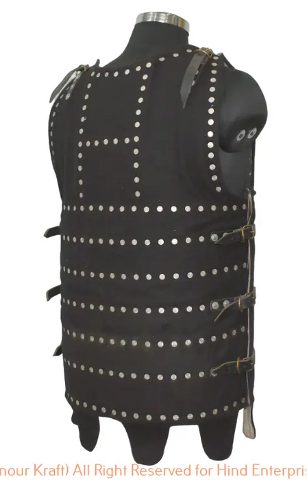 Leather medieval body armor for reenactment
