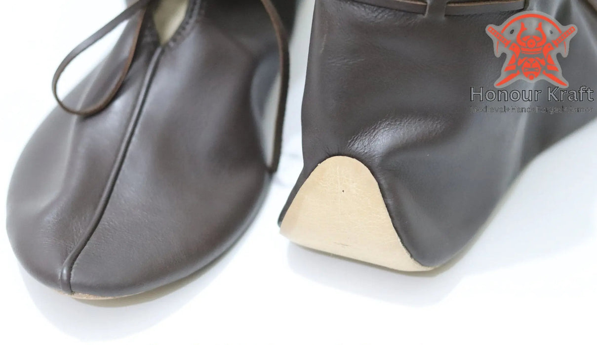 Leather Turn-Sewn Viking Shoes / Haithabu Style Historical Footwear – Honour Kraft Honour Kraft