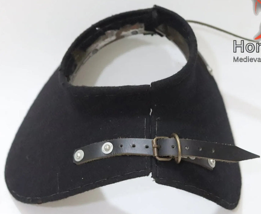 Medieval armored combat neck and spine protection