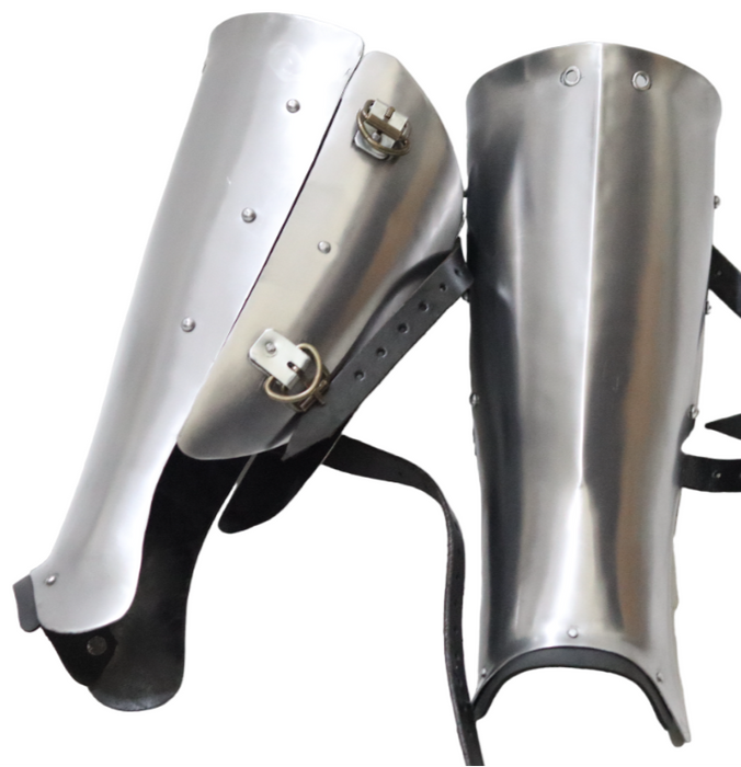 medieval armor greaves pair of steel buhurt legs armor medieval armor medieval reenactment armor sca armors honour kraft